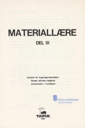 Materiallære. 3
