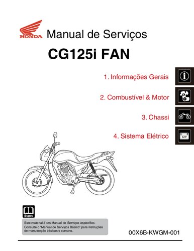 MANUAL DE SERVIÇOS HONDA CG FAN 125I