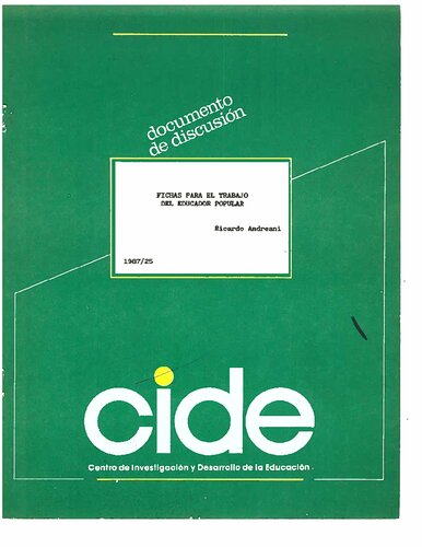 Fichas para el trabajo del educador popular