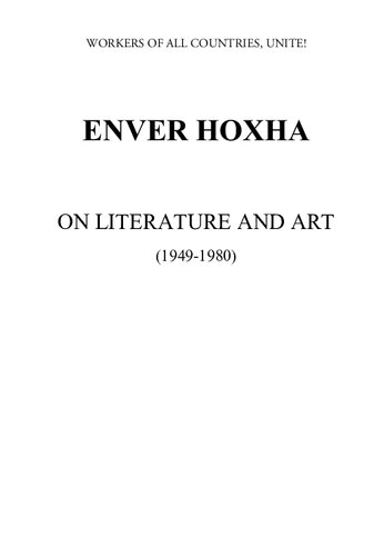On Literature and Art (1949-1980)