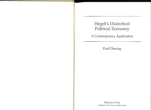 Hegel's Dialectical Political Economy