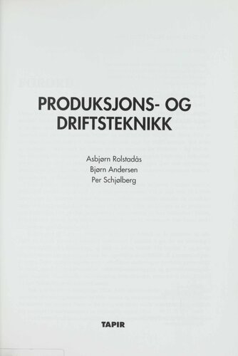 Produksjons- og driftsteknikk