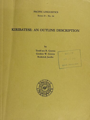 Kiribatese: an outline description