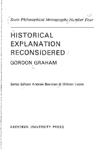 Historical Explanation Reconsidered