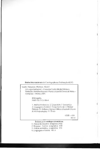 A língua inatingível: o discurso na história da lingüística
