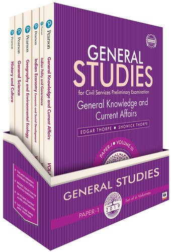 General Studies for Civil Services Preliminary Examination 2019 6 Volume Set Edgar Thorpe, Showick Thorpe