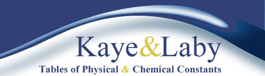 Tables of physical and chemical constants and some mathematical functions