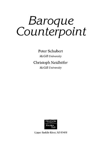 Baroque Counterpoint