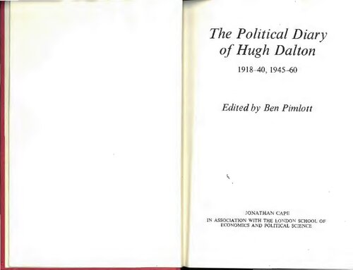 The Political Diary of Hugh Dalton
