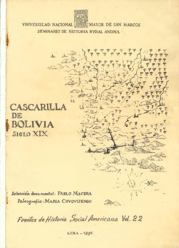 Cascarilla (Cinchona officinalis) en Bolivia, siglo XIX