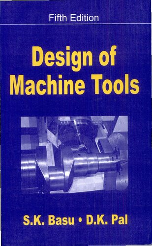 Design of Machine Tools