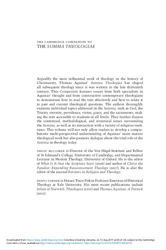 The Cambridge Companion To The Summa Theologiae