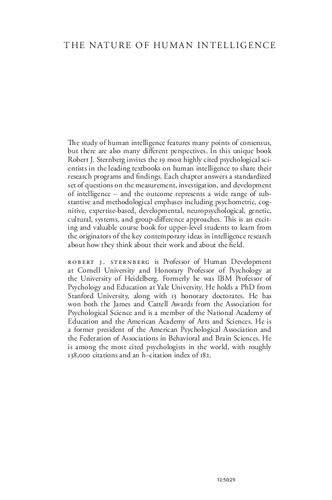 The Nature Of Human Intelligence