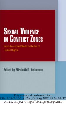 Sexual Violence in Conflict Zones: From the Ancient World to the Era of Human Rights