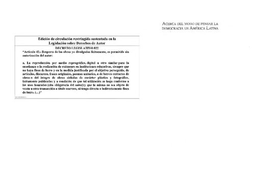 Acerca del modo de pensar la democracia en América Latina