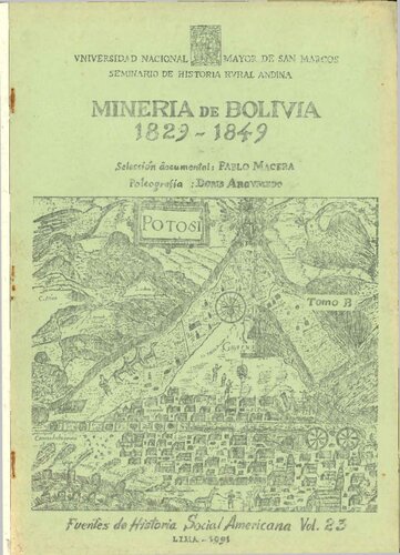 Minería de Bolivia 1829-1849