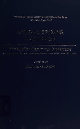 Afro-Americans and Africa : black nationalism at the crossroads
