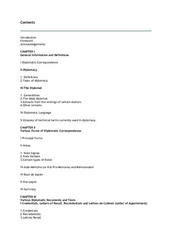 Courses On Diplomatic Correspondence