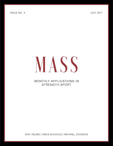 MASS - Volume 1 - Issue 4 - Monthly Applications in Strength Sport
