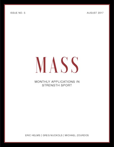 MASS - Volume 1 - Issue 5 - Monthly Applications in Strength Sport