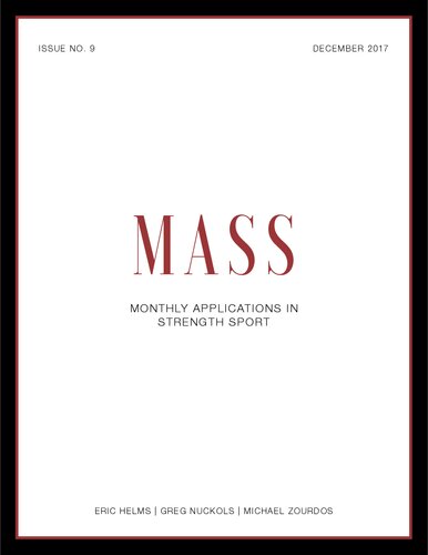 MASS - Volume 1 - Issue 9 - Monthly Applications in Strength Sport