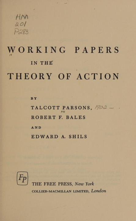 Working papers in the theory of action.