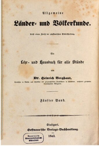 Das europäische Staatensystem, nach seinen geographisch-statistischen Hauptverhältnissen