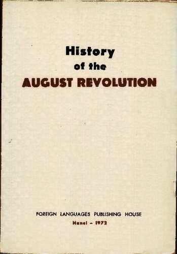 History of the August revolution.
