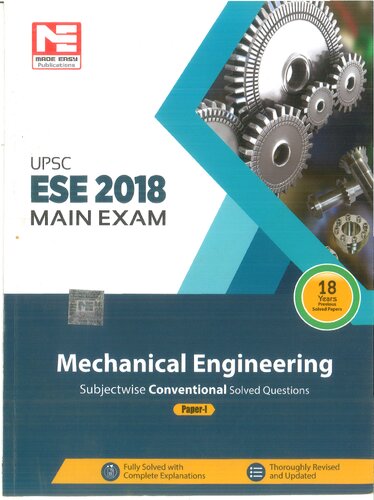 ESE(Mains)-Mechanical Engineering: Volume 1