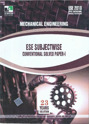 ESE(Mains)-Mechanical Engineering: Volume 1