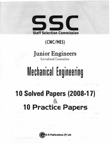 SSC JE(Mechanical Engineering)-Solved Papers