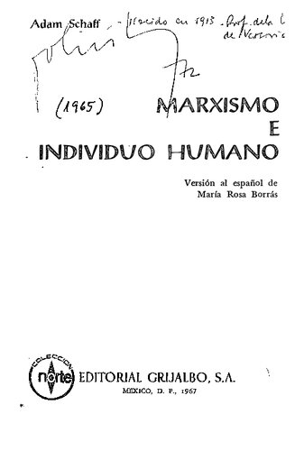Marxismo e individuo humano