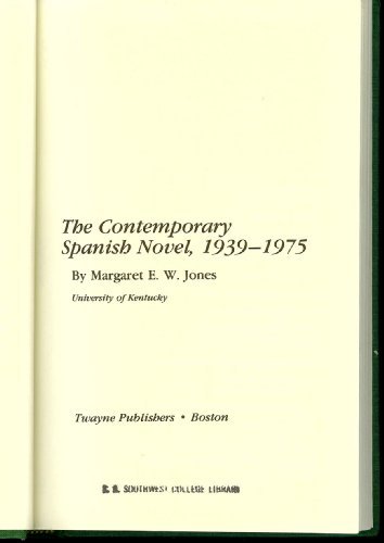 Contemporary Spanish Novel, 1939-1975