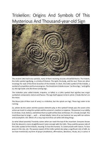 Triskelion Origins And Symbols Of This Thousand Year Old Sign