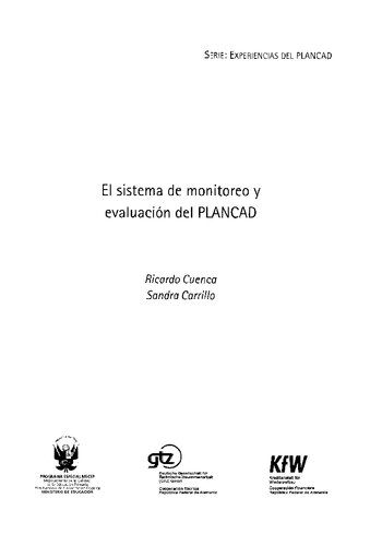 El sistema de monitoreo y evaluación del PLANCAD (Plan Nacional de Capacitación Docente, Perú)