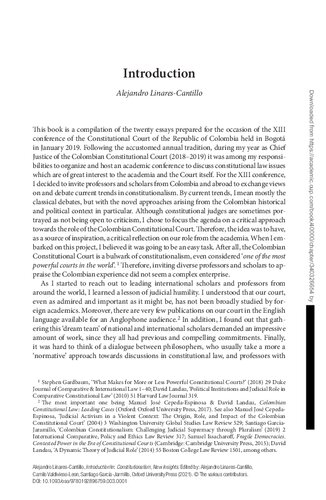 Constitutionalism: Old Dilemmas, New Insights, 'proceedings from the XIII Academic Conference of the Colombian Constitutional Court'