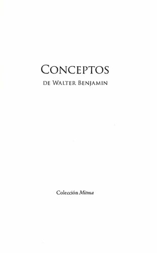 Conceptos de Walter Benjamin