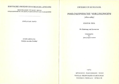 Philosophische Vorlesungen (1800-1807)