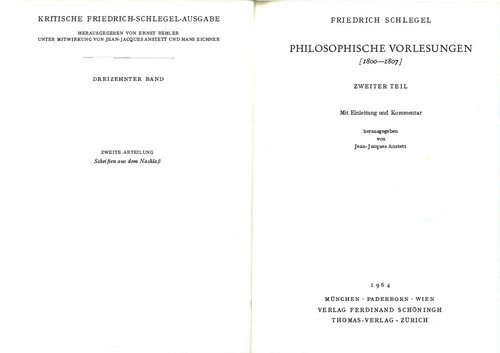 Philosophische Vorlesungen (1800-1807)