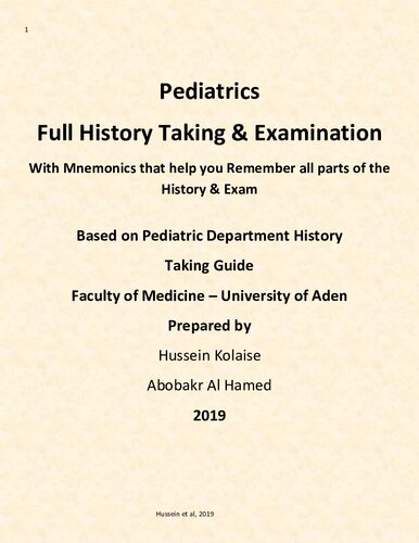 Pediatrics Full History Taking & Examination