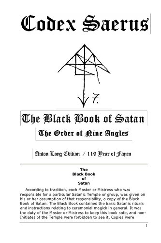 Codex Saerus (The Black Book of Satan)