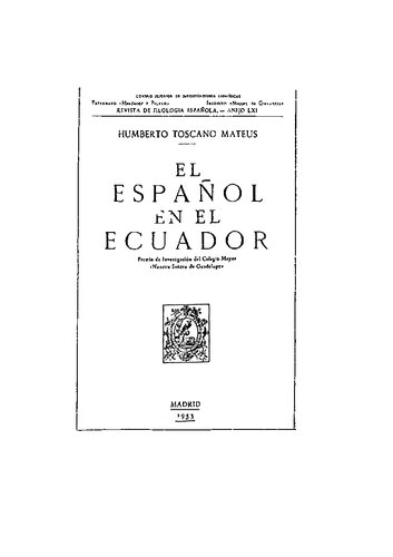 El español en el Ecuador