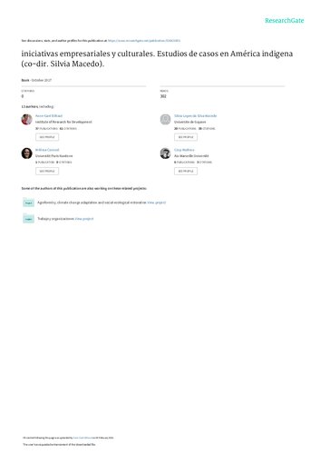 Iniciativas empresariales y culturales. Estudios de casos en América indígena