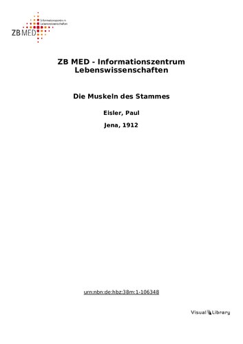 Die Muskeln des Stammes