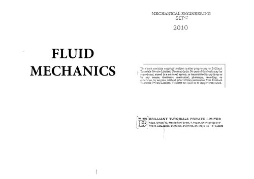 ESE(Mechanical Engineering): Fluid Mechanics
