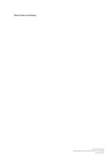 Roma Voices in History: A Sourcebook