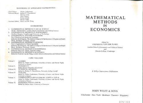 Mathematical methods in economics (-ch. 1,2,3,4,12,14 only-)
