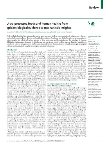 Ultra-processed foods and human health: from epidemiological evidence to mechanistic insights