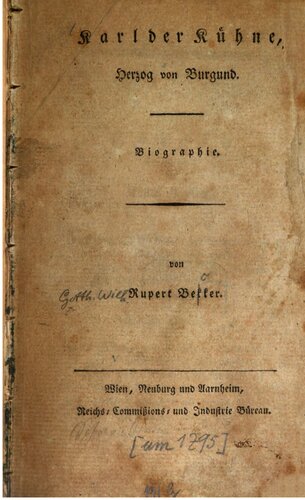 Karl der Kühne, Herzog von Burgund : Biographie