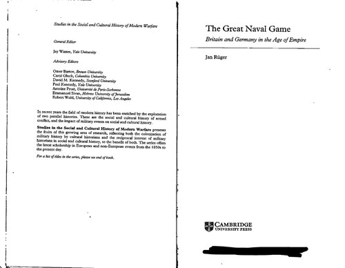 The great naval game : Britain and Germany in the age of empire